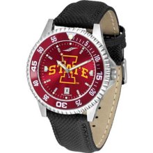 Iowa State Cyclones ISU Mens Leather Anochrome Watch