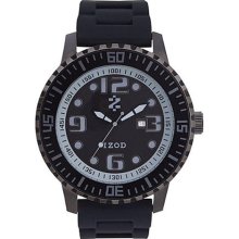 Izod Men's IZS4/1.BLACK Black Rubber Quartz Watch with Black Dial ...