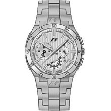 Jacques Lemans Men's Stainless Steel Formula One Chronograph Silver Tone Dial F5044D