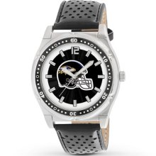 Jared Menâ€™s NFL Watch Baltimore Ravens Stainless Steel/Leather- Men's Watches