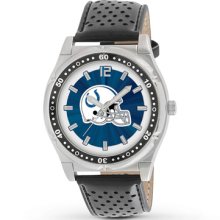 Jared Menâ€™s NFL Watch Indianapolis Colts Stainless Steel/Leather- Men's Watches