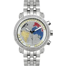 Joe Rodeo Tyler World Map 2 Row 1.90ct Diamonds Men's Watch JTM13