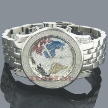 JoJo Watches Joe Rodeo Diamond Watch World Map 1.50ct