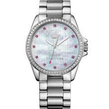 Juicy Couture 'Stella' Crystal Bezel Watch, 40mm Silver