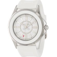 Juicy Couture Women's Stainless Steel Case White Rubber Watch 1900871