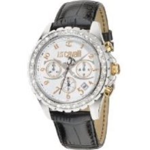 Just Cavalli R7271667545 Unisex Black Leather Mineral Watch