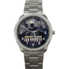 Justice League Unisex Silver-Tone Sports Metal Watch 13