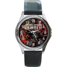 Justice League Unisex Silver-Tone Round Metal Watch 14