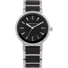 Karen Millen Ladies' Ceramic Black Stones K118 Watch