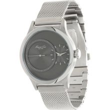 Kenneth Cole Mens Stainless Steel Mesh Bracelet 2 Eye Casual Dress Watch Kc9175