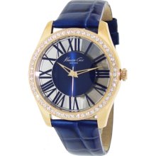 Kenneth Cole Women's KC2757 Blue Leather Quartz Watch with Blue Dial