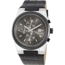 Kenneth Cole York Mens Chronograph Gunmetal Ip Stainless Steel Case Watch