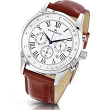 Kennett Savro Brown and Silver Chronograph Watch