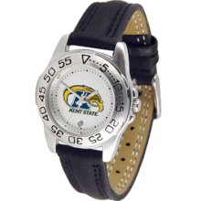 Kent State Golden Flashes Womens Leather Wrist Watch