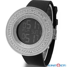 King Ice Platinum Style 5 Row CZ Iced Out Watch