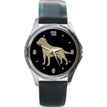 Labrador Custom Watch Leather Band Mens Photo Watch