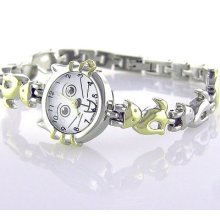 Ladies Attractive Cat Bracelet Dressy/casual Watch