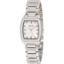 Ladies' Bulova Diamond Collection Watch with Tonneau White Dial