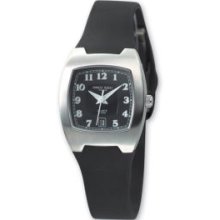 Ladies Charles Hubert Rubber Band White Dial Watch