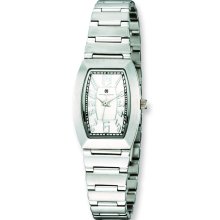 Ladies Charles Hubert Satin Finish Stainless Steel 23x30mm Watch