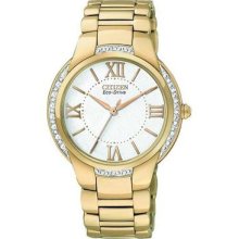 Ladies' Citizen Ciena Diamond Eco-drive Stainless Steel Rose-gold Tone Watch