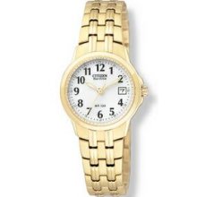 Ladies Citizen Eco Drive Gold Tone Stainless Steel Case Watch