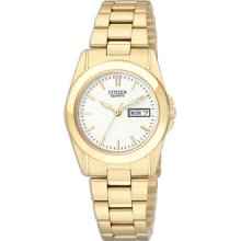 Ladies Citizen Quartz Gold Tone Stainless Steel Watch