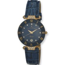 Ladies Jacques Du Manoir Navy Strap Crystal Accent Watch Xwa3975