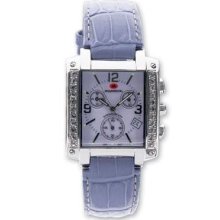 Ladies Mountroyal Lilac Leather Cz Chrono Watch Xwa1208