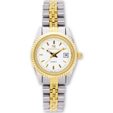 Ladies Mountroyal Two-tone IP-plated White Dial Watch