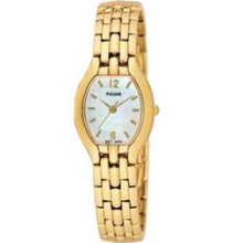 Ladies Pulsar Oblong Face 30 M Water Resistant Jewelry Watch