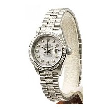 Ladies Rolex Datejust Stainless Steel Watch - Diamond Bezel Pre-Owned