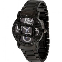 Ladies Womens Jojo/just Bling Black 16 Diamond Watch