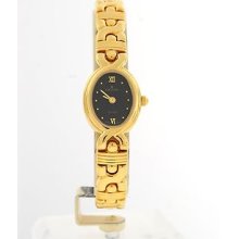 Lady Croton Goldtone Quartz Wristwatch C121326 Blk