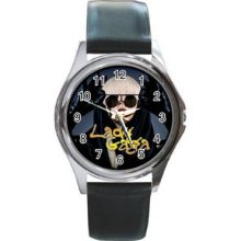 Lady Gaga Unisex Silver-Tone Round Metal Watch 11