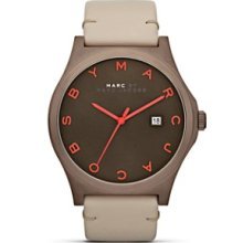 Lady Marc By Mrac Jacobs Oversize Leather Watch $200 Mbm1215 + Original Box