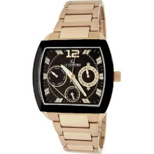 Le Chateau 5420M Blk Men'S 5420M Blk Sports Dinamica Collection Rose-Gold Watch