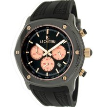 Le Chateau Persida LC Men's All Black Ceramic Chonograph Watch W/ ...