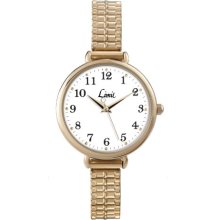 Limit Women's Quartz Watch With White Dial Analogue Display And Gold Bracelet 6963.01