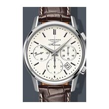 Longines Heritage Column-Wheel Chronograph 40mm Watch - Ivory Dial, Alligator Strap L27494722 Sale Authentic