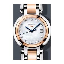 Longines PrimaLuna Two Tone Diamond Pearl Mini 26.5 mm Watch - Mother of Pearl Dial, Two Tone Bracelet L81105876 Sale Authentic