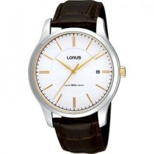 Lorus Men's Leather Strap Watch Rxh83jx9