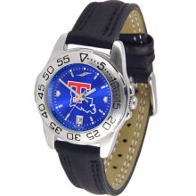 Louisiana Tech Bulldogs Sport Leather Band AnoChrome-Ladies Watch