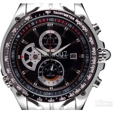 Luxury Men Quartz Chrono Mechanical Stainless Steel Watch Mechanical