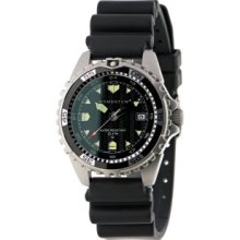 M1 Series Black Stainless Steel Dive Watch With Rubber Strap