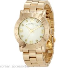 Marc By Marc Jacobs Women Mbm3056 Gold Band Crystals Watch