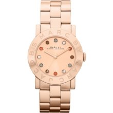 Marc By Marc Jacobs Women Mbm3142 Rosegold Band Crystals Watch