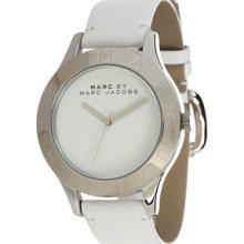 MARC-JACOBS MARC-JACOBS Blade Silver Tone White Patent Watch