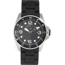 Marc Jacobs Mbm2568 Men's Marc Diver's Black Silver Watch