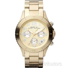 Marc Jacobs Mbm3188 Ladies Gold Tone Stainless Steel Chrono Watch